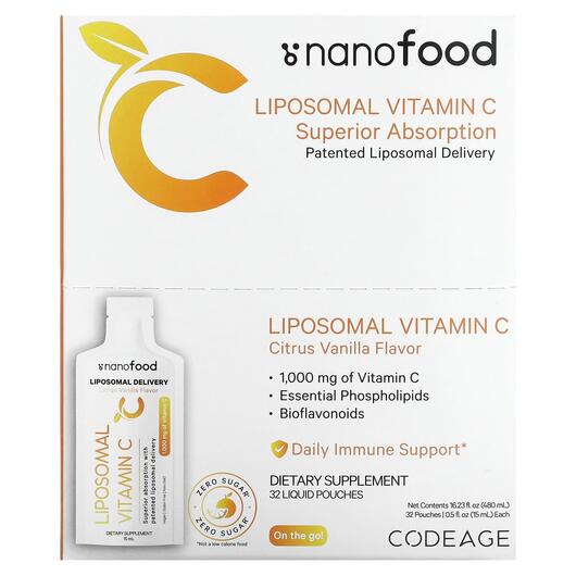 Основное фото товара Liposomal Vitamin C Citrus Vanilla, Витамин C Липосомальный, 32 P