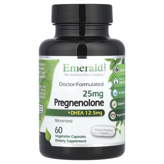 Основное фото товара Emerald, Прегненолон, Pregnenolone + DHEA 25 mg, 60 капсул