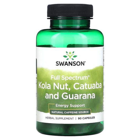 Основное фото товара Катуаба, Full Spectrum Kola Nut Catuaba and Guarana, 90 капсул