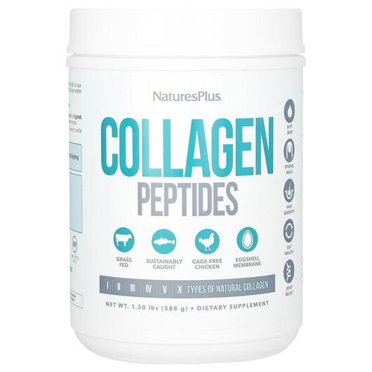 Основне фото товара Natures Plus, Collagen Peptides, Колагенові пептиди, 588 г