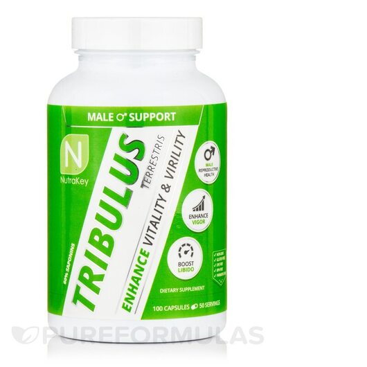 Основное фото товара Nutrakey, Трибулус, Tribulus Terrestris, 100 капсул