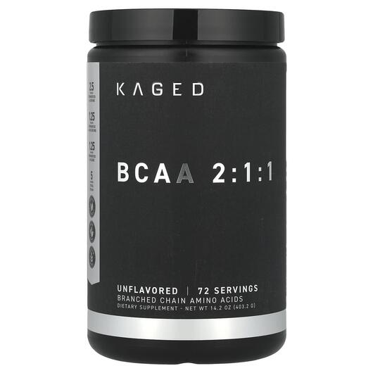 Основное фото товара Kaged, БЦАА, BCAA 2:1:1 Unflavored, 400 г