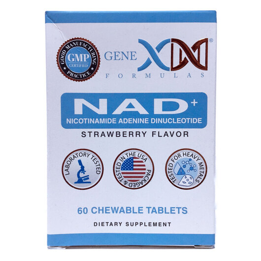 Основное фото товара Genex Formulas, Никотинамид НАД+, NAD, 60 таблеток