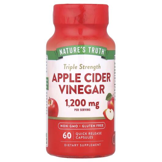 Основное фото товара Яблочный уксус, Apple Cider Vinegar 600 mg, 60 капсул
