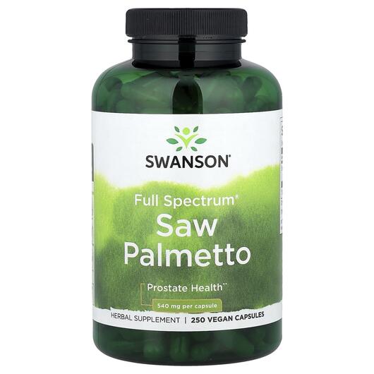 Основное фото товара Swanson, Экстракт Пальметто, Saw Palmetto 540 mg, 250 капсул