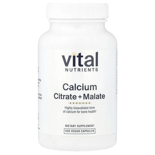 Основное фото товара Vital Nutrients, Кальций, Calcium Citrate/Malate, 100 капсул