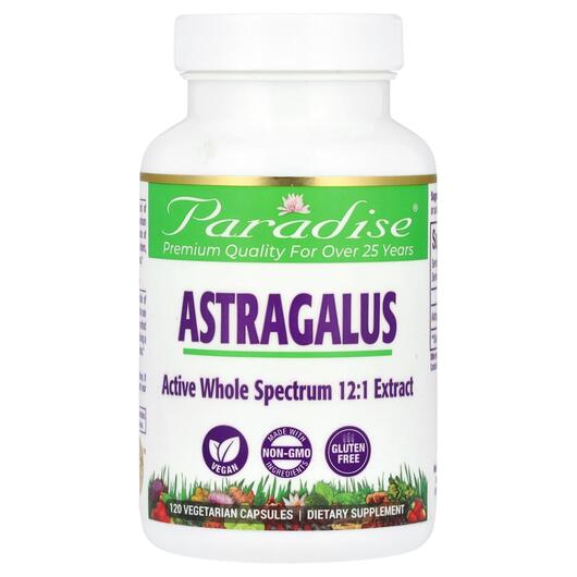 Основное фото товара Paradise Herbs, Астрагал, Astragalus, 120 капсул