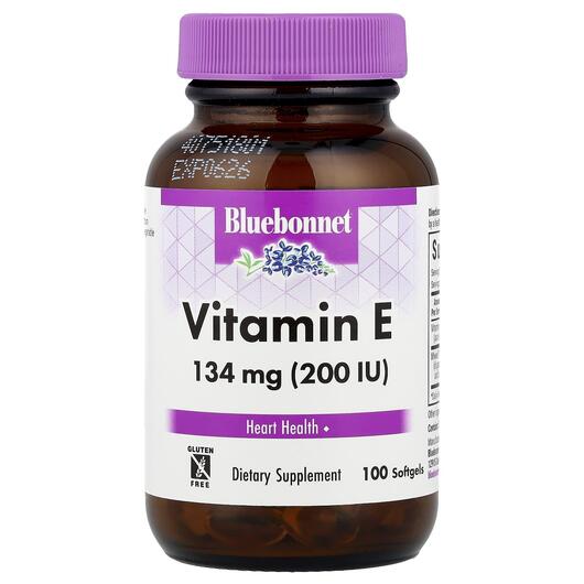 Основное фото товара Bluebonnet Nutrition, Витамин E, Vitamin E 200 IU, 100 капсул