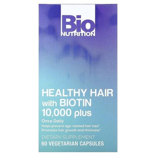 Основное фото товара Healthy Hair with Biotin 10000 Plus, Витамины для волос, 60 капсу