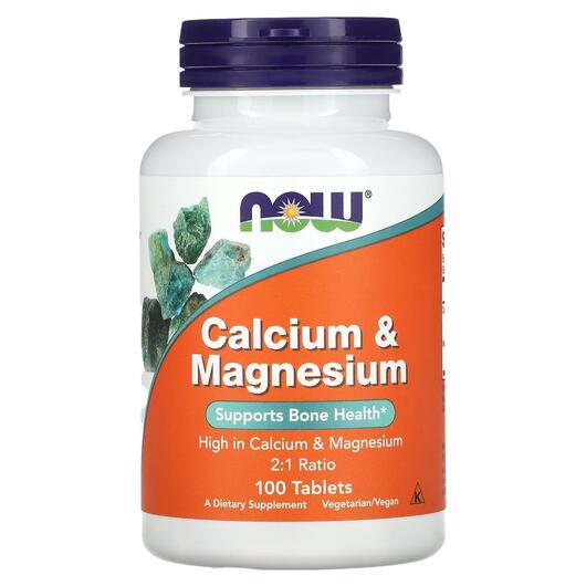 Основное фото товара NOW, Кальций, Calcium & Magnesium, 100 таблеток