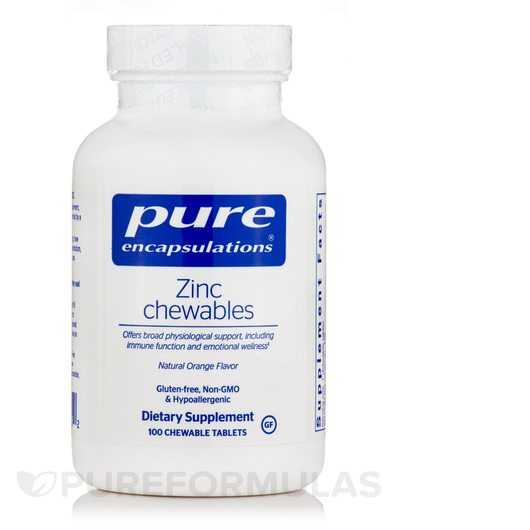 Основное фото товара Zinc Chewables Natural Orange Flavor, Цинк в пастилках, 100 табле