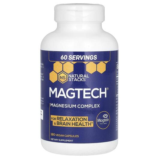 Основное фото товара Natural Stacks, Магний, Magtech Magnesium Complex, 180 капсул