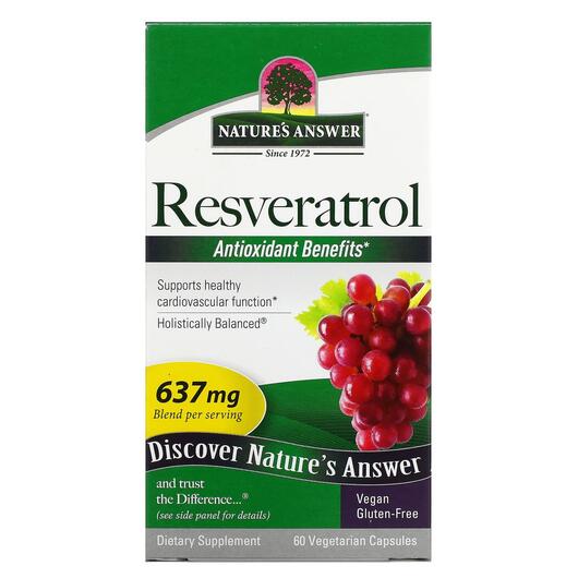Основное фото товара Ресвератрол 637 мг, Resveratrol 637 mg, 60 капсул