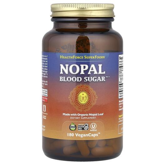 Основне фото товара HealthForce Superfoods, Nopal Blood Sugar, Нопал, 180 капсул