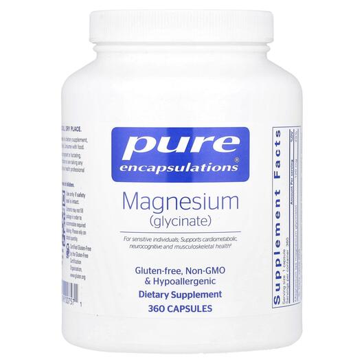 Основное фото товара Магний Глицинат, Magnesium Glycinate, 360 капсул