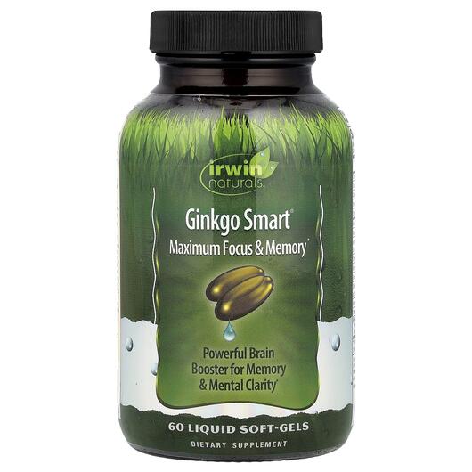 Основное фото товара Поддержка мозга, Ginkgo Smart Maximum Focus & Memory, 60 капс