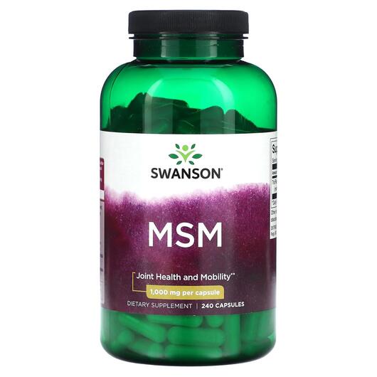Основное фото товара Swanson, Метилсульфонилметан МСМ, MSM 1000 mg, 240 капсул