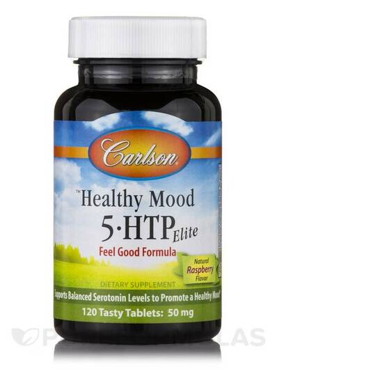 Основное фото товара Carlson, 5-гидрокситриптофан, 5-HTP Elite 50 mg, 120 таблеток