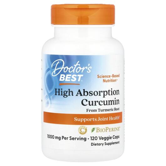 Основне фото товара High Absorption Curcumin 500 mg, Куркумін 500 мг, 120 капсул