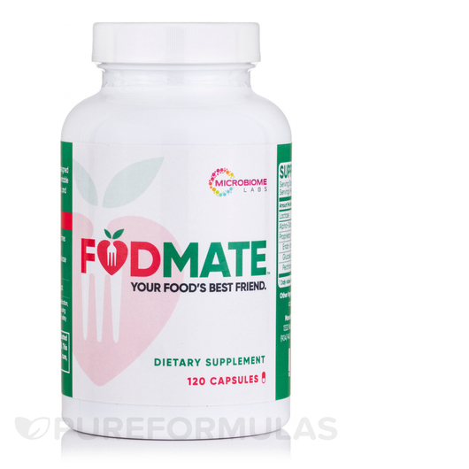 Основное фото товара Microbiome Labs, Ферменты, FODMATE, 120 капсул