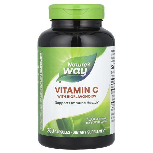 Основне фото товара Vitamin C 500, C 500 мг з биофлавоноидами, 250 капсул