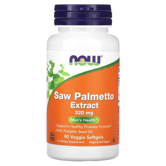 Основное фото товара NOW, Со Пальметто, Saw Palmetto Extract, 90 капсул
