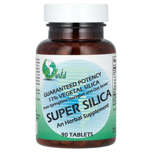 Основное фото товара World Organic, Кремний, Super Silica, 90 таблеток