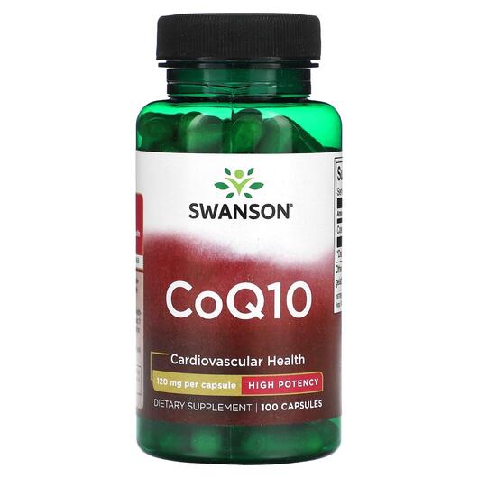 Основное фото товара Swanson, Коэнзим CoQ10, CoQ10 High Potency 120 mg, 100 капсул