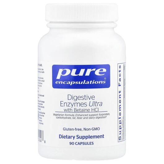 Основное фото товара Digestive Enzymes Ultra with Betaine, Бетаин гидрохлорид, 90 капс