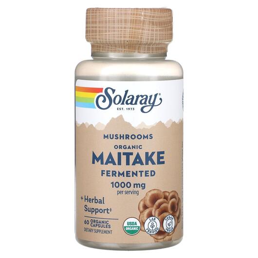 Основное фото товара Грибы, Organic Fermented Maitake Mushrooms 1000 mg, 60 капсул