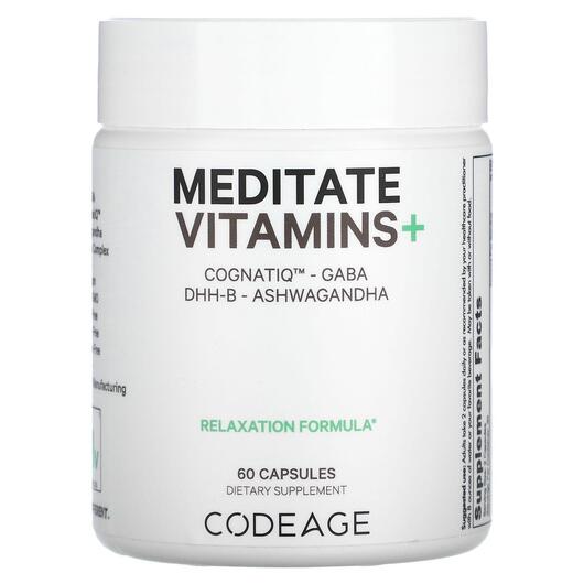 Основное фото товара CodeAge, Поддержка стресса, Meditate Vitamins+, 60 капсул