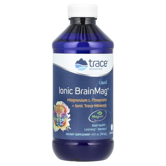 Основное фото товара Trace, Магний, Liquid Ionic BrainMag+ Unflavored, 237 мл