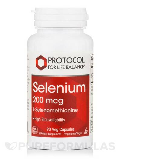 Основное фото товара Protocol for Life Balance, Селен, Selenium 200 mcg, 90 капсул
