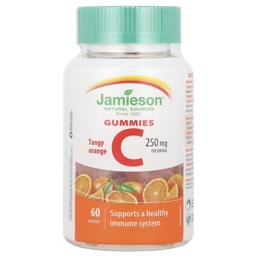 Основне фото товара Vitamin C Gummies Tangy Orange 250 mg, Вітамін C, 60 таблеток