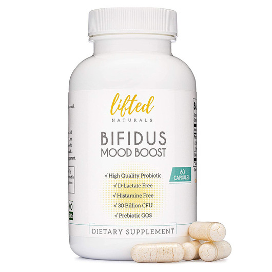 Основное фото товара Lifted Naturals, Бифидобактерии, Bifidus Mood Boost, 60 капсул