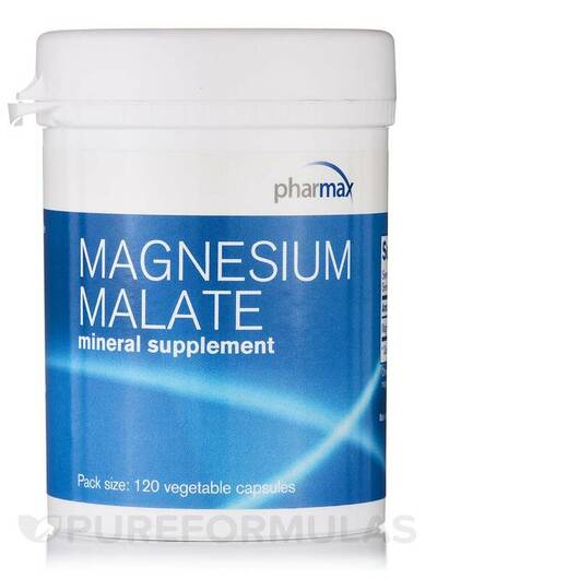 Основное фото товара Pharmax, Магний, Magnesium Malate, 120 капсул
