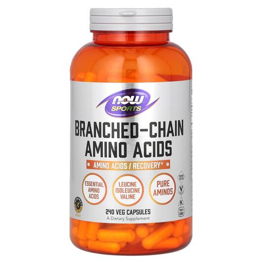 Основное фото товара NOW, Аминокислоты, Sports Branched-Chain Amino Acids, 240 капсул