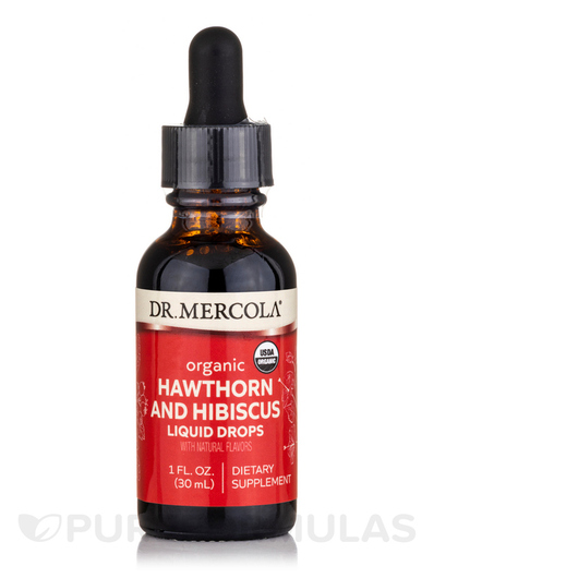 Основное фото товара Боярышник, Organic Hawthorn & Hibiscus Liquid Drops, 30 мл