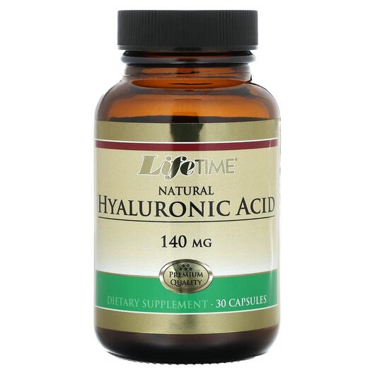 Основное фото товара Гиалуроновая кислота, Natural Hyaluronic Acid 140 mg, 30 капсул