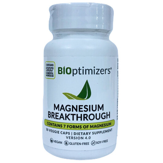 Основное фото товара BiOptimizers, Магний, Magnesium Breakthrough, 30 капсул