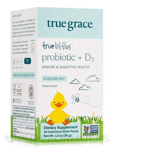 Основное фото товара True Littles Probiotic + D3, Витамин D3, 30 Individual Stick Pack