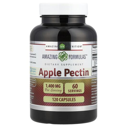 Основное фото товара Яблочный пектин, Apple Pectin 700 mg, 120 капсул