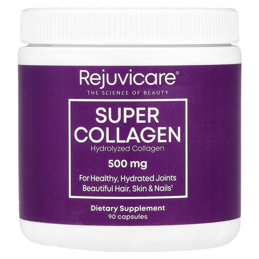 Основное фото товара Rejuvicare, Супер коллаген 500 мг, Super Collagen, 90 капсул