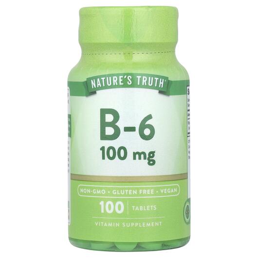 Основное фото товара Витамин B6 Пиридоксин, Vitamin B-6 100 mg, 100 таблеток