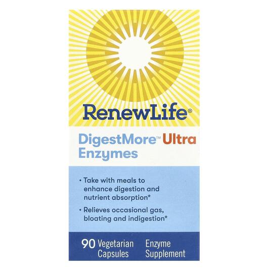 Основное фото товара DigestMore Ultra Enzymes, 90 капсул, Renew Life