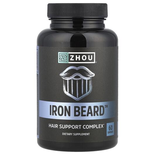Основное фото товара Zhou Nutrition, Поддержка роста волос, Iron Beard, 60 капсул