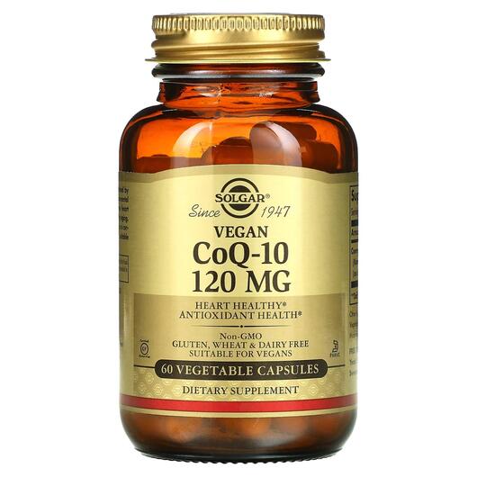Основное фото товара Solgar, Коэнзим Q-10 120 мг, Vegetarian CoQ-10 120 mg, 60 капсул
