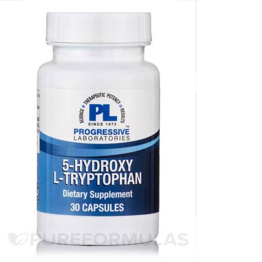 Основне фото товара Progressive Labs, 5-Hydroxy L-Tryptophan, L-Триптофан, 30 капсул