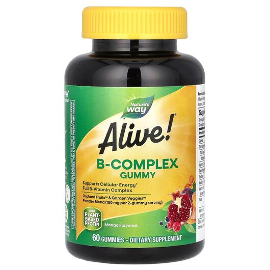 Основное фото товара B-комплекс, Alive! B-Complex Cherry Flavor, 60 конфет