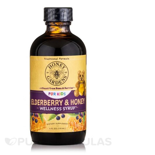 Основное фото товара Сироп из Бузины, Kids Elderberry & Honey Syrup, 118 мл